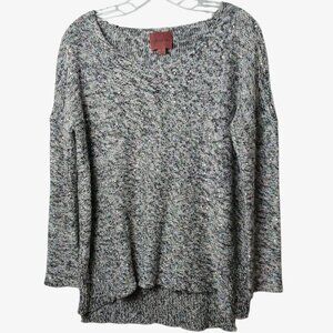 I. Madeline Womens Multicolor Speckled Knit Sweater Small